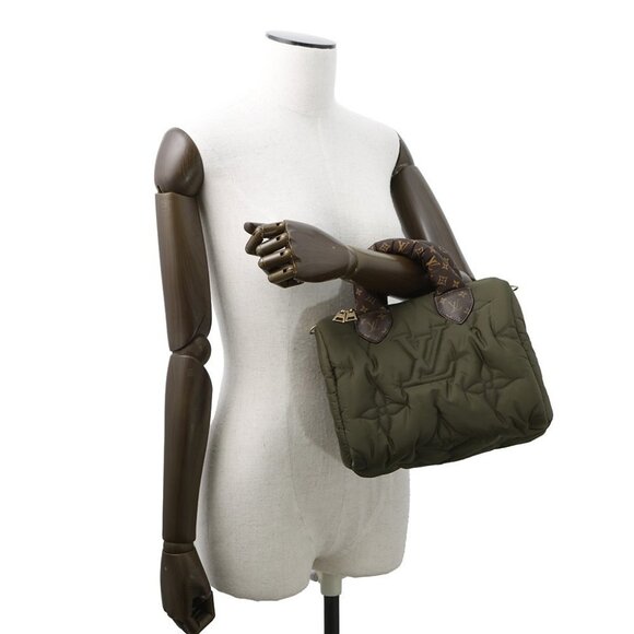 LOUIS VUITTON Speedy Bandouliere Size 25 Recycled Nylon / Monogram Khaki M59009 - Picture 4 of 14